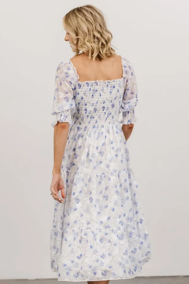 Baltic Born Bump Friendly Fabian Jacquard Midi Dress Blue Floral 8211 Women Baltic Born Bump Friendly Fabian Jacquard Midi Dress Blue Floral 8211 Women