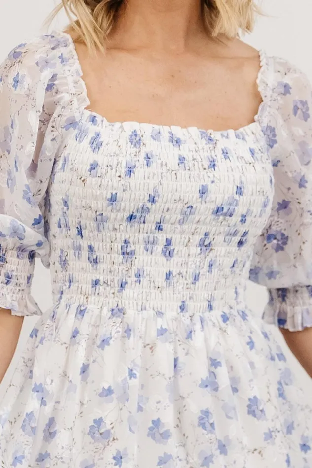 Baltic Born Bump Friendly Fabian Jacquard Midi Dress Blue Floral 8211 Women Baltic Born Bump Friendly Fabian Jacquard Midi Dress Blue Floral 8211 Women