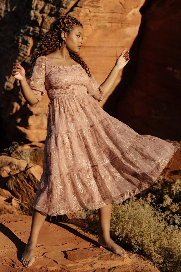 Baltic Born Bump Friendly Fabian Jacquard Midi Dress Mauve Gold 8211 Women Baltic Born Bump Friendly Fabian Jacquard Midi Dress Mauve Gold 8211 Women