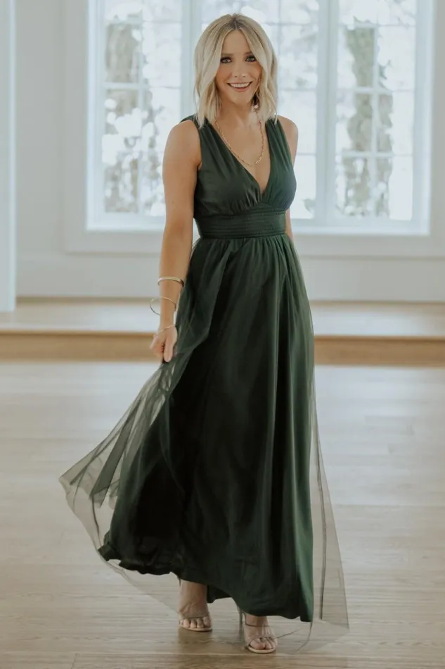 Baltic Born Bump Friendly Kamila Tulle Maxi Dress Juniper Green 8211 Women Baltic Born Bump Friendly Kamila Tulle Maxi Dress Juniper Green 8211 Women