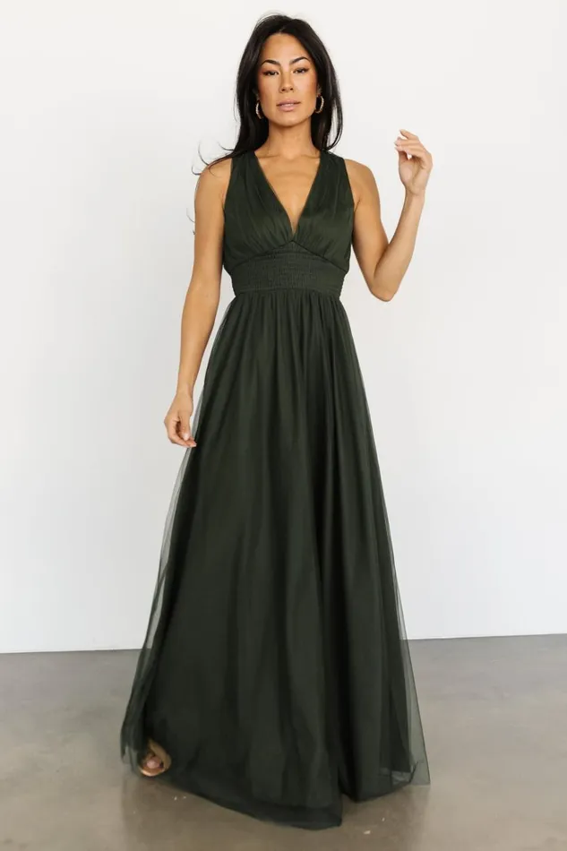 Baltic Born Bump Friendly Kamila Tulle Maxi Dress Juniper Green 8211 Women Baltic Born Bump Friendly Kamila Tulle Maxi Dress Juniper Green 8211 Women