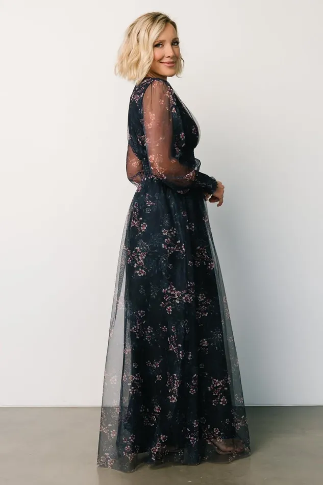 Baltic Born Bump Friendly Layla Tulle Maxi Dress Metallic Blue Pink 8211 Women Baltic Born Bump Friendly Layla Tulle Maxi Dress Metallic Blue Pink 8211 Women