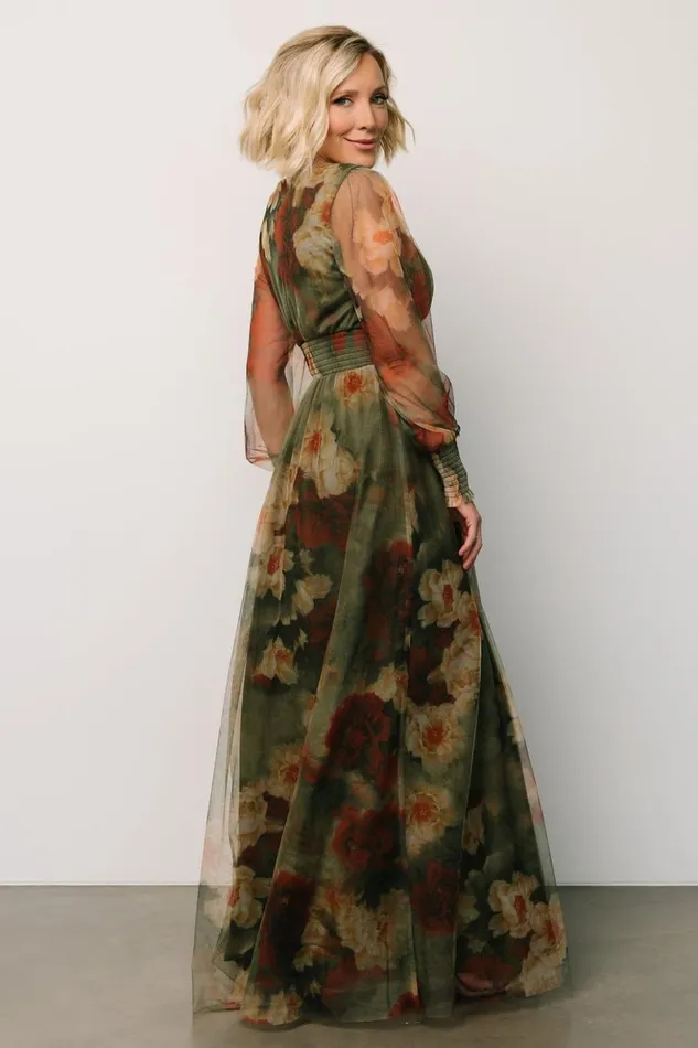 Baltic Born Bump Friendly Layla Tulle Maxi Dress Olive Rust 8211 Women Baltic Born Bump Friendly Layla Tulle Maxi Dress Olive Rust 8211 Women