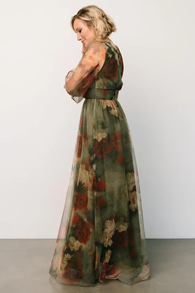 Baltic Born Bump Friendly Layla Tulle Maxi Dress Olive Rust 8211 Women Baltic Born Bump Friendly Layla Tulle Maxi Dress Olive Rust 8211 Women