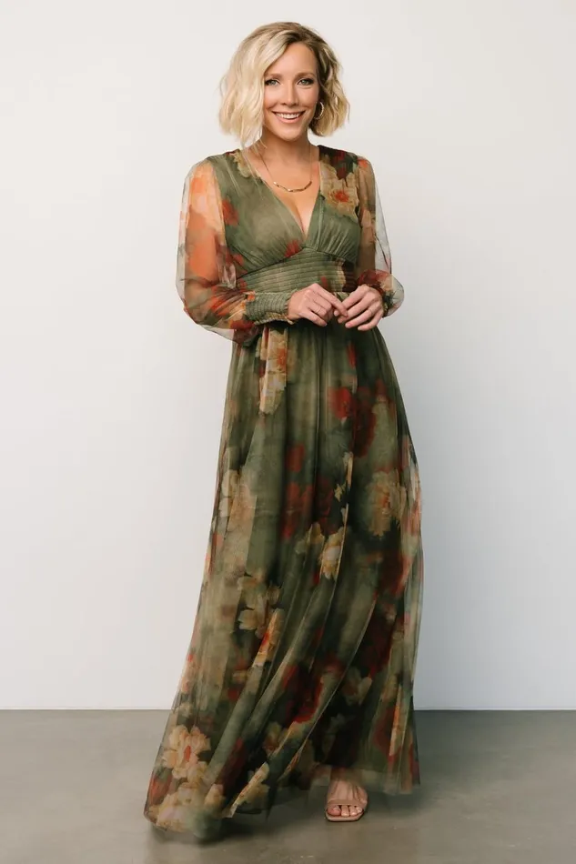 Baltic Born Bump Friendly Layla Tulle Maxi Dress Olive Rust 8211 Women Baltic Born Bump Friendly Layla Tulle Maxi Dress Olive Rust 8211 Women