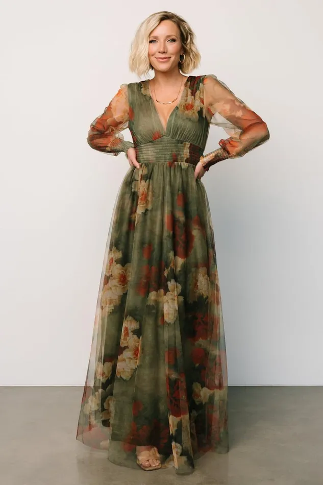 Baltic Born Bump Friendly Layla Tulle Maxi Dress Olive Rust 8211 Women Baltic Born Bump Friendly Layla Tulle Maxi Dress Olive Rust 8211 Women