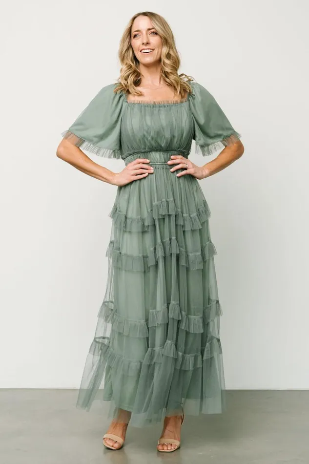 Baltic Born Bump Friendly Magdalena Tulle Maxi Dress Eucalyptus 8211 Women Baltic Born Bump Friendly Magdalena Tulle Maxi Dress Eucalyptus 8211 Women