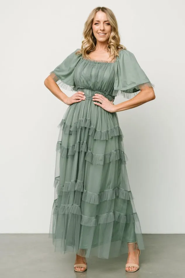 Baltic Born Bump Friendly Magdalena Tulle Maxi Dress Eucalyptus 8211 Women Baltic Born Bump Friendly Magdalena Tulle Maxi Dress Eucalyptus 8211 Women
