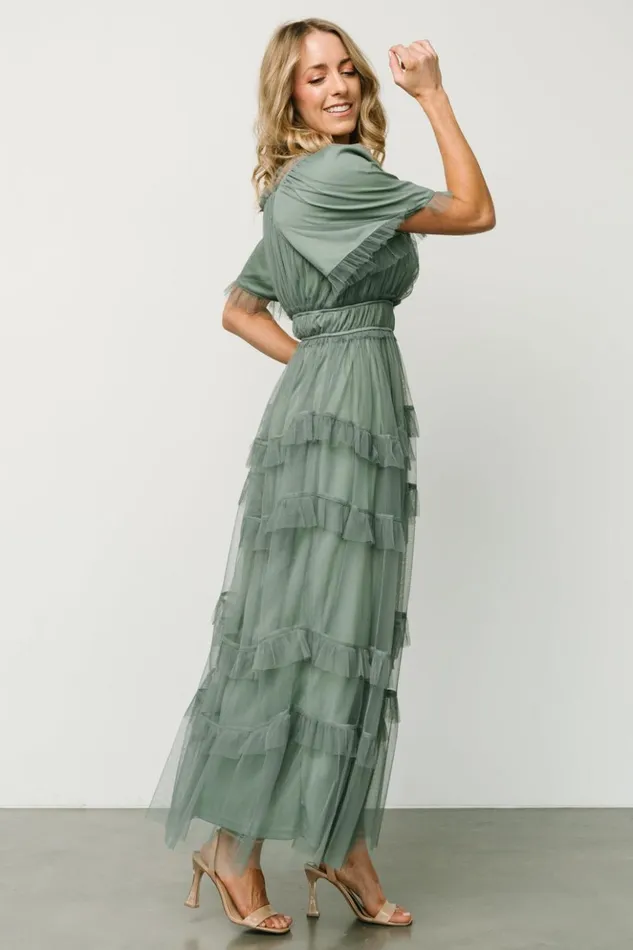 Baltic Born Bump Friendly Magdalena Tulle Maxi Dress Eucalyptus 8211 Women Baltic Born Bump Friendly Magdalena Tulle Maxi Dress Eucalyptus 8211 Women