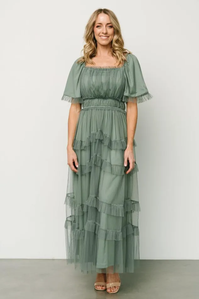 Baltic Born Bump Friendly Magdalena Tulle Maxi Dress Eucalyptus 8211 Women Baltic Born Bump Friendly Magdalena Tulle Maxi Dress Eucalyptus 8211 Women