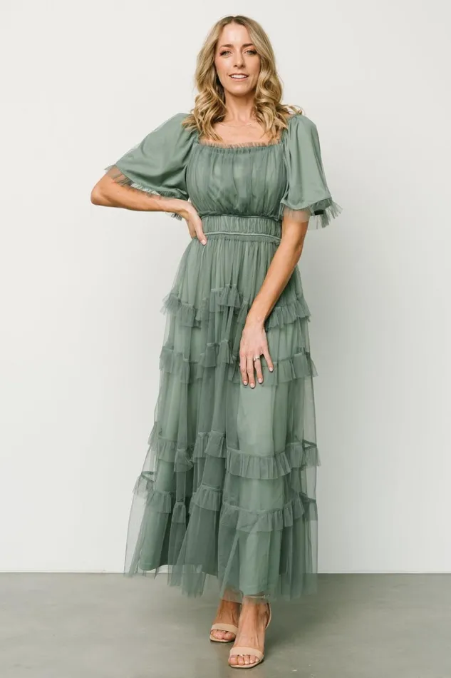Baltic Born Bump Friendly Magdalena Tulle Maxi Dress Eucalyptus 8211 Women Baltic Born Bump Friendly Magdalena Tulle Maxi Dress Eucalyptus 8211 Women