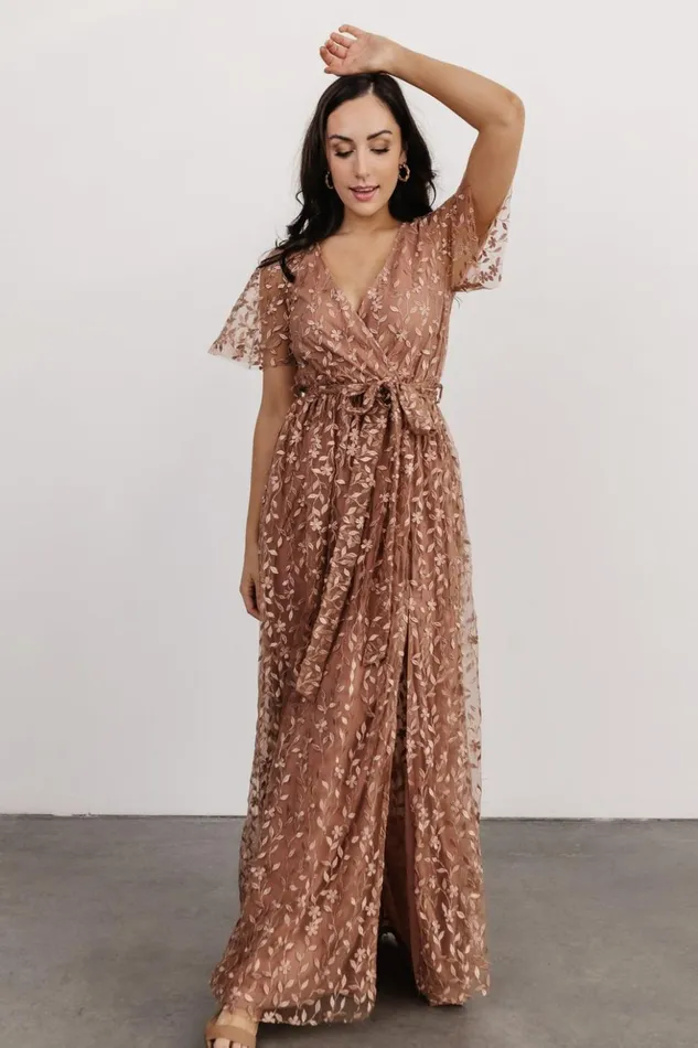 Baltic Born Bump Friendly Marseille Embossed Maxi Dress Nude Rose 8211 Women Baltic Born Bump Friendly Marseille Embossed Maxi Dress Nude Rose 8211 Women