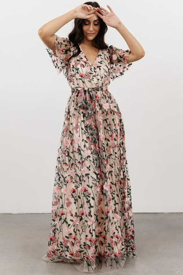Baltic Born Bump Friendly Marseille Embossed Maxi Dress Rose Garden 8211 Women Baltic Born Bump Friendly Marseille Embossed Maxi Dress Rose Garden 8211 Women