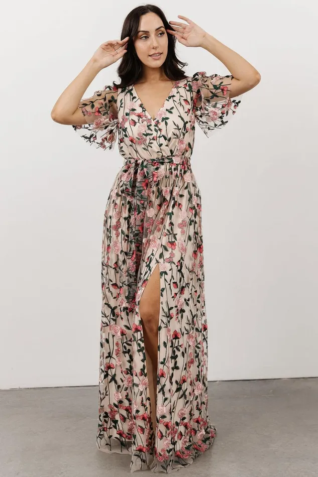 Baltic Born Bump Friendly Marseille Embossed Maxi Dress Rose Garden 8211 Women Baltic Born Bump Friendly Marseille Embossed Maxi Dress Rose Garden 8211 Women