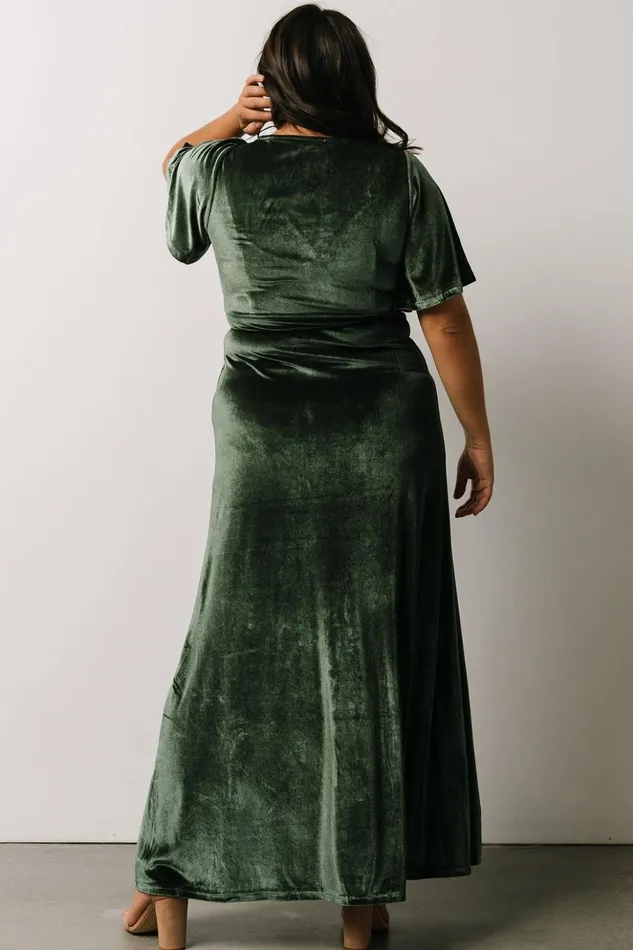 Baltic Born Bump Friendly Meghan Velvet Wrap Maxi Dress Deep Green 8211 Women Baltic Born Bump Friendly Meghan Velvet Wrap Maxi Dress Deep Green 8211 Women
