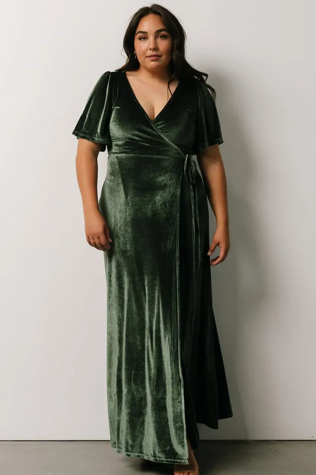 Baltic Born Bump Friendly Meghan Velvet Wrap Maxi Dress Deep Green 8211 Women Baltic Born Bump Friendly Meghan Velvet Wrap Maxi Dress Deep Green 8211 Women