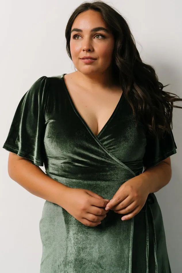 Baltic Born Bump Friendly Meghan Velvet Wrap Maxi Dress Deep Green 8211 Women Baltic Born Bump Friendly Meghan Velvet Wrap Maxi Dress Deep Green 8211 Women