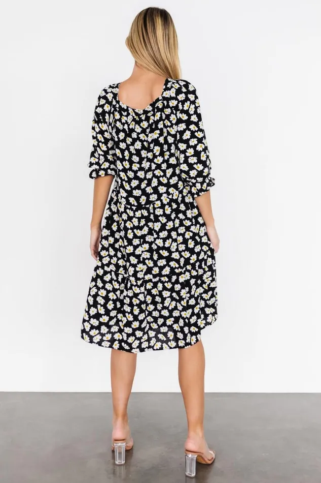 Baltic Born Bump Friendly Moxie Short Dress Black Daisy Print 8211 Women Baltic Born Bump Friendly Moxie Short Dress Black Daisy Print 8211 Women