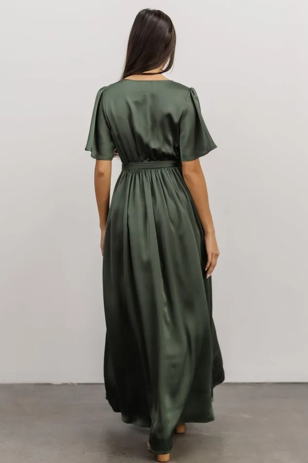Baltic Born Bump Friendly Sicily Satin Maxi Dress Dusty Green 8211 Women Baltic Born Bump Friendly Sicily Satin Maxi Dress Dusty Green 8211 Women