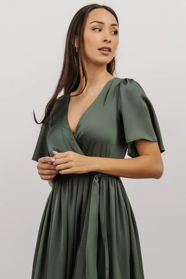 Baltic Born Bump Friendly Sicily Satin Maxi Dress Dusty Green 8211 Women Baltic Born Bump Friendly Sicily Satin Maxi Dress Dusty Green 8211 Women