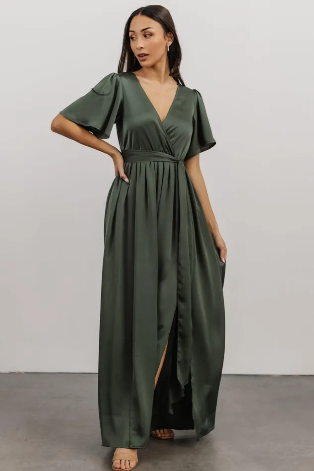 Baltic Born Bump Friendly Sicily Satin Maxi Dress Dusty Green 8211 Women Baltic Born Bump Friendly Sicily Satin Maxi Dress Dusty Green 8211 Women