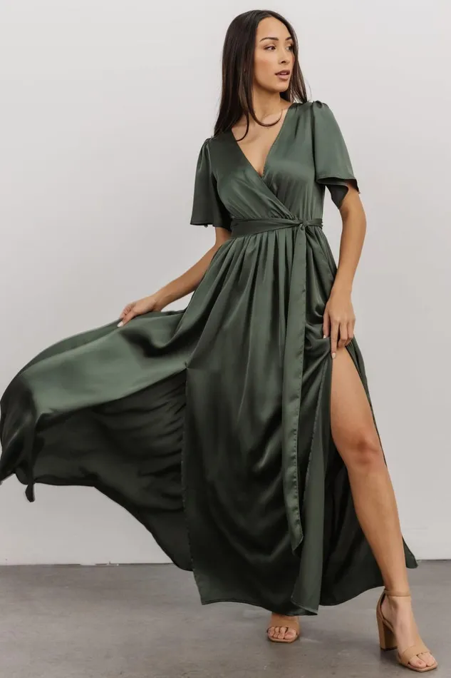 Baltic Born Bump Friendly Sicily Satin Maxi Dress Dusty Green 8211 Women Baltic Born Bump Friendly Sicily Satin Maxi Dress Dusty Green 8211 Women