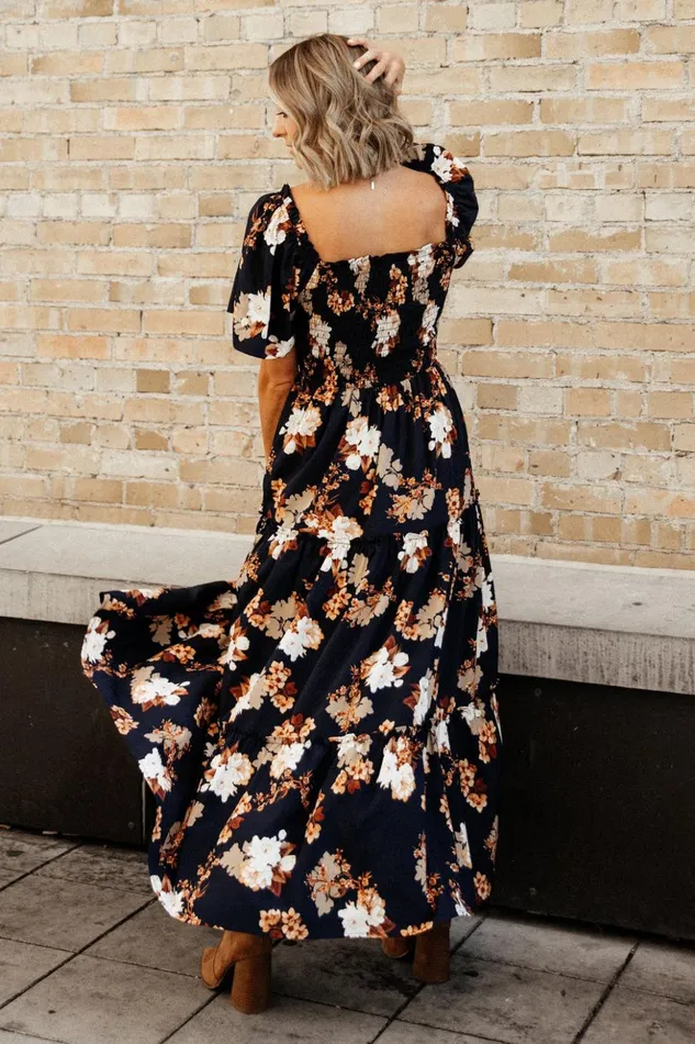 Baltic Born Bump Friendly Southampton Smocked Maxi Dress Navy Multi Floral 8211 Women Baltic Born Bump Friendly Southampton Smocked Maxi Dress Navy Multi Floral 8211 Women