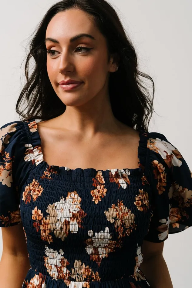 Baltic Born Bump Friendly Southampton Smocked Maxi Dress Navy Multi Floral 8211 Women Baltic Born Bump Friendly Southampton Smocked Maxi Dress Navy Multi Floral 8211 Women