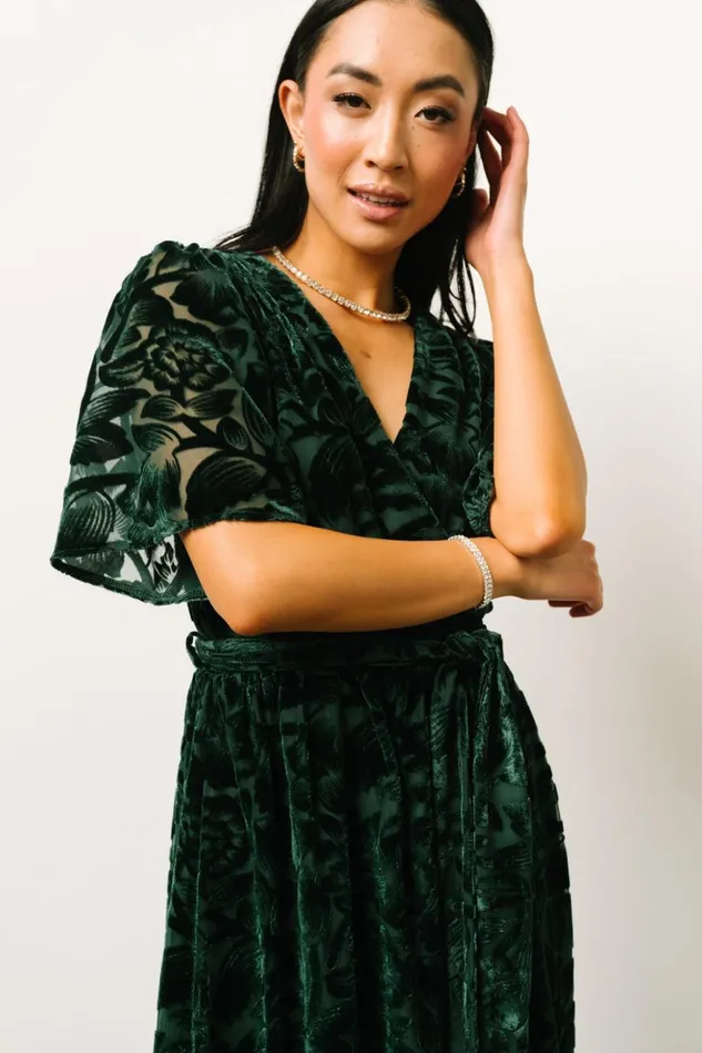 Baltic Born Bump Friendly Uma Velvet Maxi Dress Dark Green 8211 Women Baltic Born Bump Friendly Uma Velvet Maxi Dress Dark Green 8211 Women
