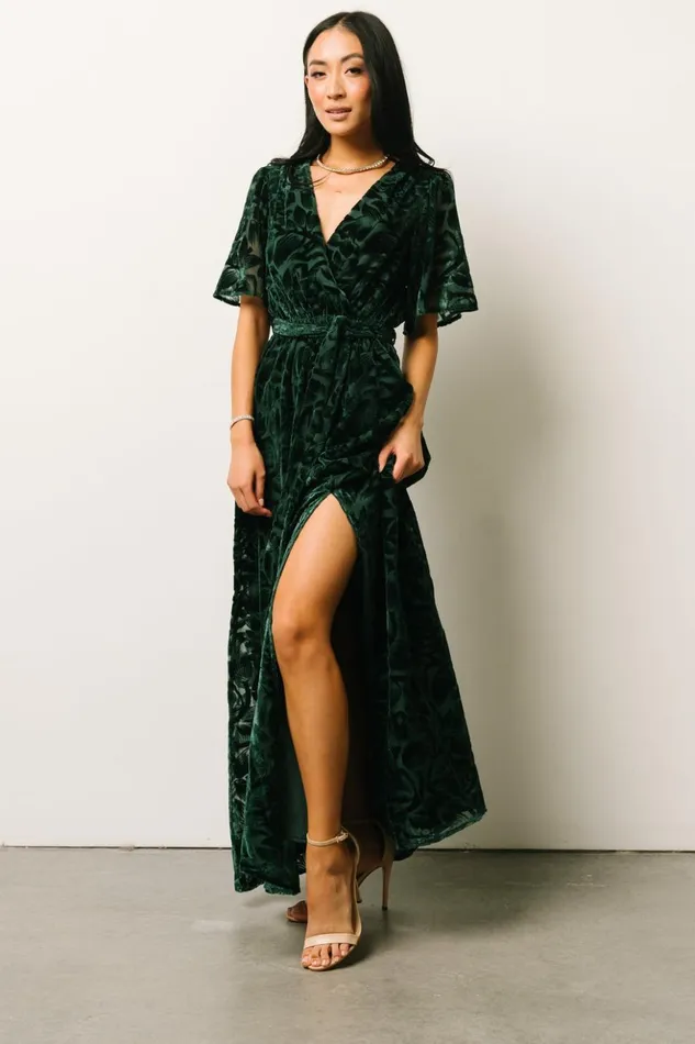 Baltic Born Bump Friendly Uma Velvet Maxi Dress Dark Green 8211 Women Baltic Born Bump Friendly Uma Velvet Maxi Dress Dark Green 8211 Women