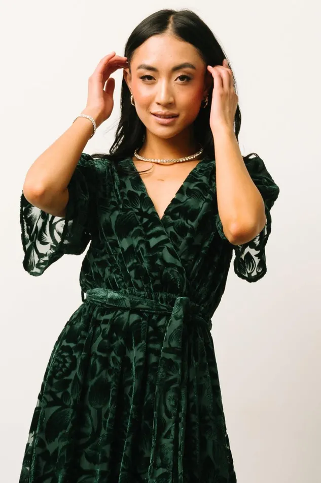 Baltic Born Bump Friendly Uma Velvet Maxi Dress Dark Green 8211 Women Baltic Born Bump Friendly Uma Velvet Maxi Dress Dark Green 8211 Women
