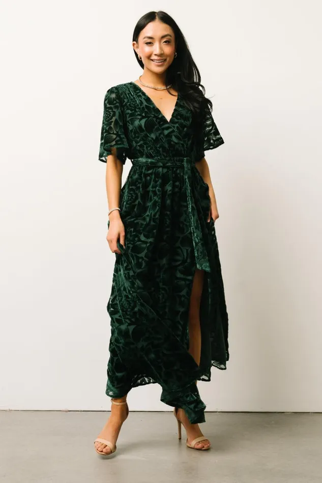 Baltic Born Bump Friendly Uma Velvet Maxi Dress Dark Green 8211 Women Baltic Born Bump Friendly Uma Velvet Maxi Dress Dark Green 8211 Women