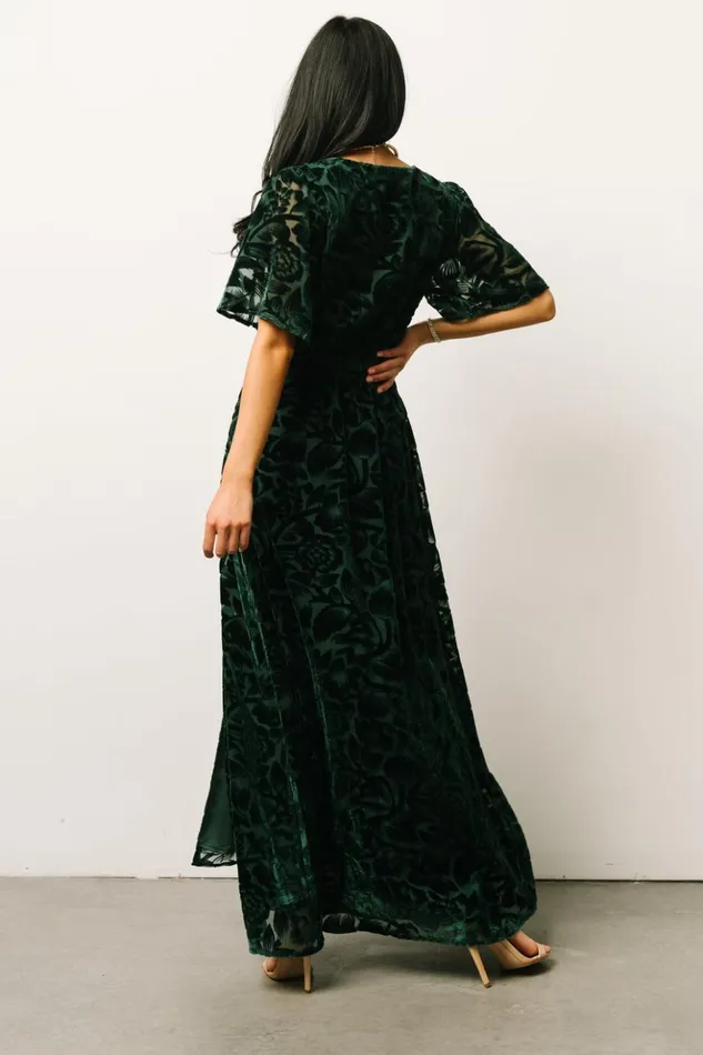 Baltic Born Bump Friendly Uma Velvet Maxi Dress Dark Green 8211 Women Baltic Born Bump Friendly Uma Velvet Maxi Dress Dark Green 8211 Women