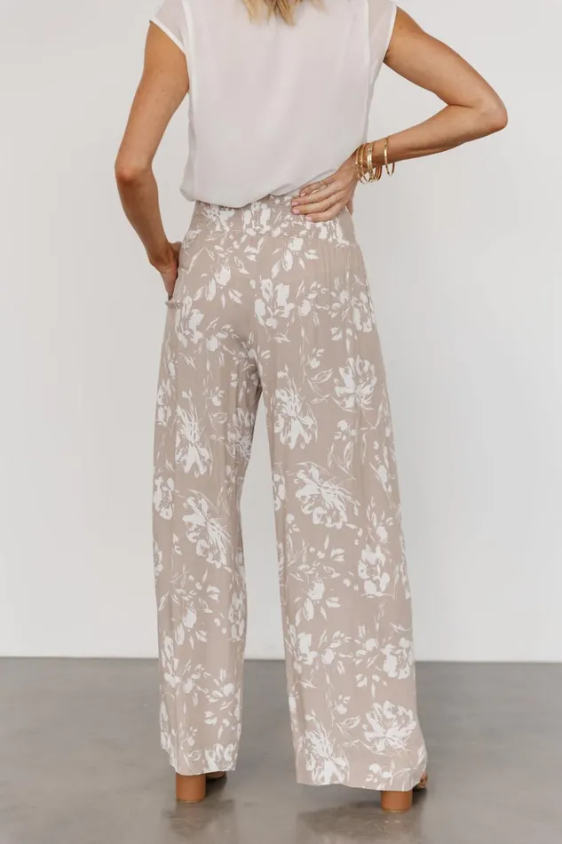 Baltic Born Cover Up Malta Smocked Waist Pants Sand White 8211 Women Baltic Born Cover Up Malta Smocked Waist Pants Sand White 8211 Women