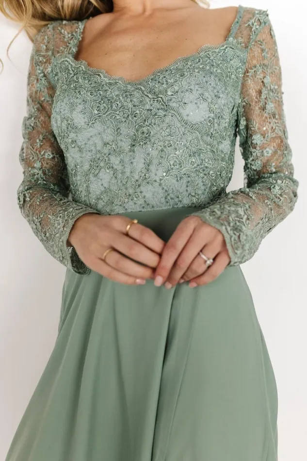 Baltic Born Embellished and Sequined Adalaide Long Sleeve Maxi Dress Dusty Sage 8211 Women Baltic Born Embellished and Sequined Adalaide Long Sleeve Maxi Dress Dusty Sage 8211 Women