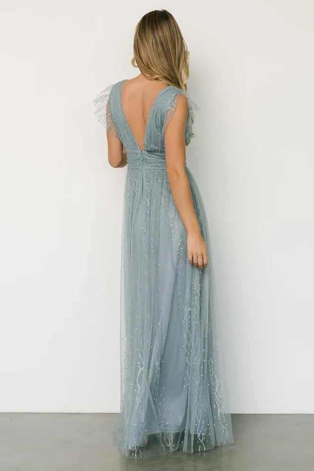 Baltic Born Embellished and Sequined Annika Sequin Mesh Maxi Dress Slate 8211 Women Baltic Born Embellished and Sequined Annika Sequin Mesh Maxi Dress Slate 8211 Women