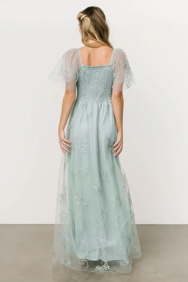 Baltic Born Embellished and Sequined Cassandra Tulle Maxi Dress Sage Sparkle 8211 Women Baltic Born Embellished and Sequined Cassandra Tulle Maxi Dress Sage Sparkle 8211 Women