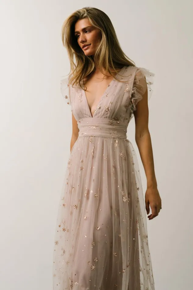 Baltic Born Embellished and Sequined Chiara Shimmer Midi Dress Dusty Lilac 8211 Women Baltic Born Embellished and Sequined Chiara Shimmer Midi Dress Dusty Lilac 8211 Women