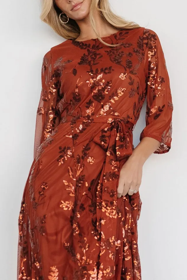 Baltic Born Embellished and Sequined Destiny Sequin Maxi Dress Cinnamon 8211 Women Baltic Born Embellished and Sequined Destiny Sequin Maxi Dress Cinnamon 8211 Women