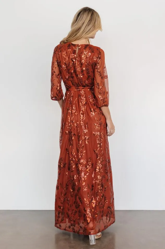 Baltic Born Embellished and Sequined Destiny Sequin Maxi Dress Cinnamon 8211 Women Baltic Born Embellished and Sequined Destiny Sequin Maxi Dress Cinnamon 8211 Women