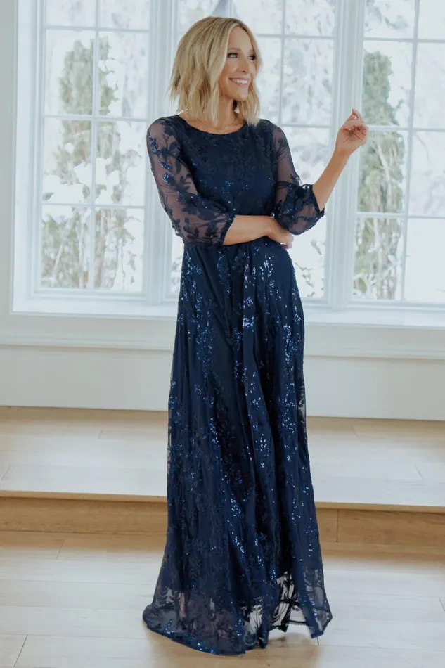 Baltic Born Embellished and Sequined Destiny Sequin Maxi Dress Navy 8211 Women Baltic Born Embellished and Sequined Destiny Sequin Maxi Dress Navy 8211 Women