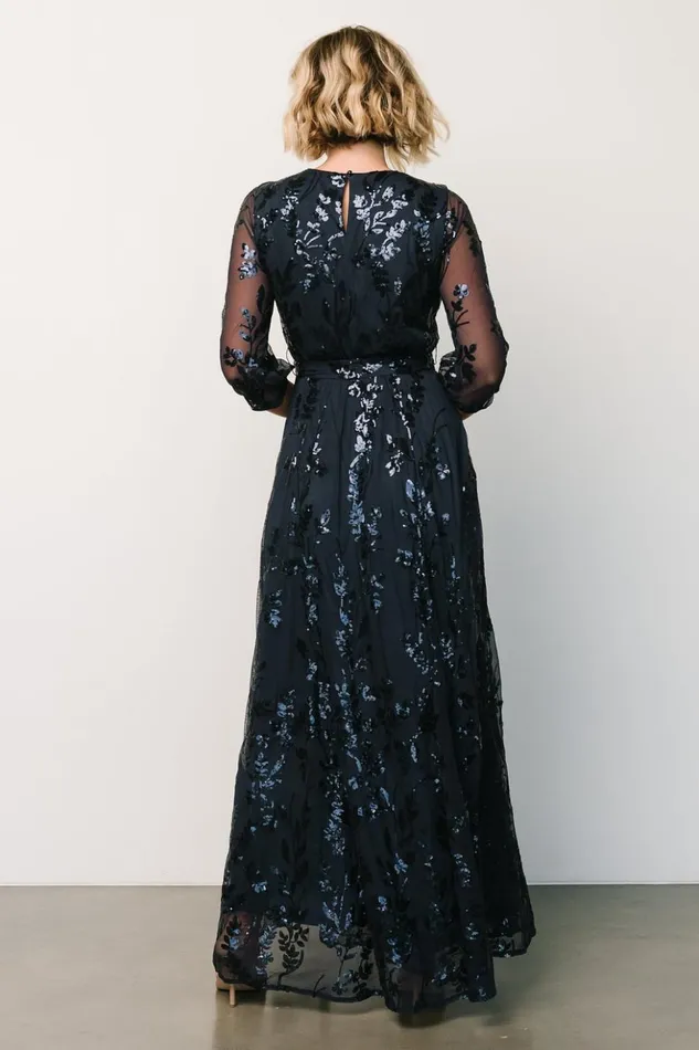Baltic Born Embellished and Sequined Destiny Sequin Maxi Dress Navy 8211 Women Baltic Born Embellished and Sequined Destiny Sequin Maxi Dress Navy 8211 Women