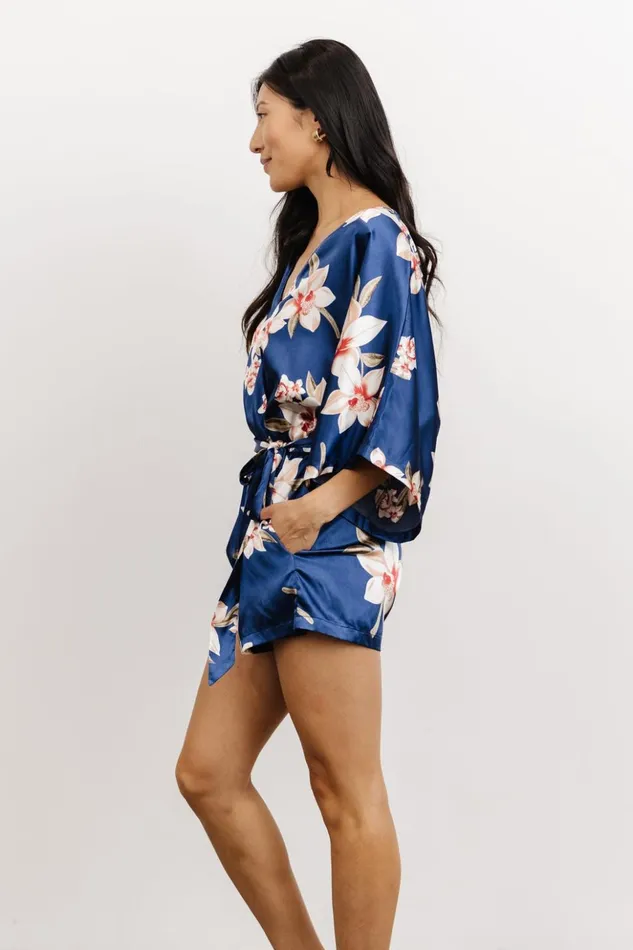 Baltic Born Jumpsuits and Rompers Aegean Romper Vintage Blue Floral 8211 Women Baltic Born Jumpsuits and Rompers Aegean Romper Vintage Blue Floral 8211 Women