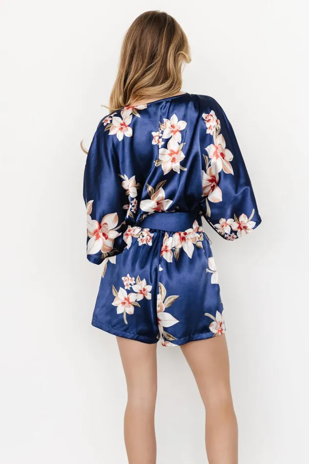 Baltic Born Jumpsuits and Rompers Aegean Romper Vintage Blue Floral 8211 Women Baltic Born Jumpsuits and Rompers Aegean Romper Vintage Blue Floral 8211 Women