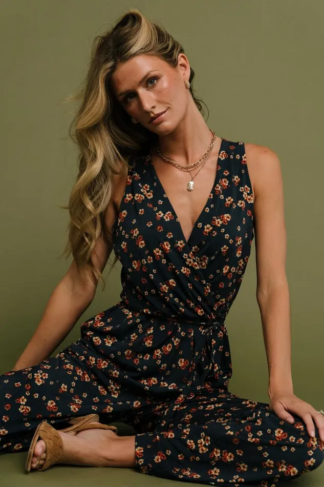 Baltic Born Jumpsuits and Rompers Ashlyn Jumpsuit Navy Floral 8211 Women Baltic Born Jumpsuits and Rompers Ashlyn Jumpsuit Navy Floral 8211 Women