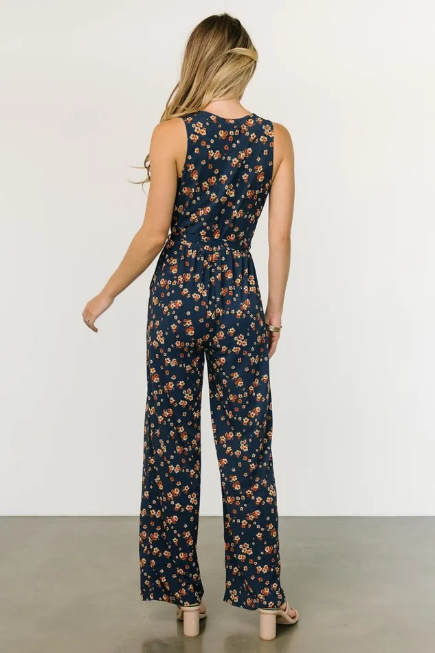 Baltic Born Jumpsuits and Rompers Ashlyn Jumpsuit Navy Floral 8211 Women Baltic Born Jumpsuits and Rompers Ashlyn Jumpsuit Navy Floral 8211 Women