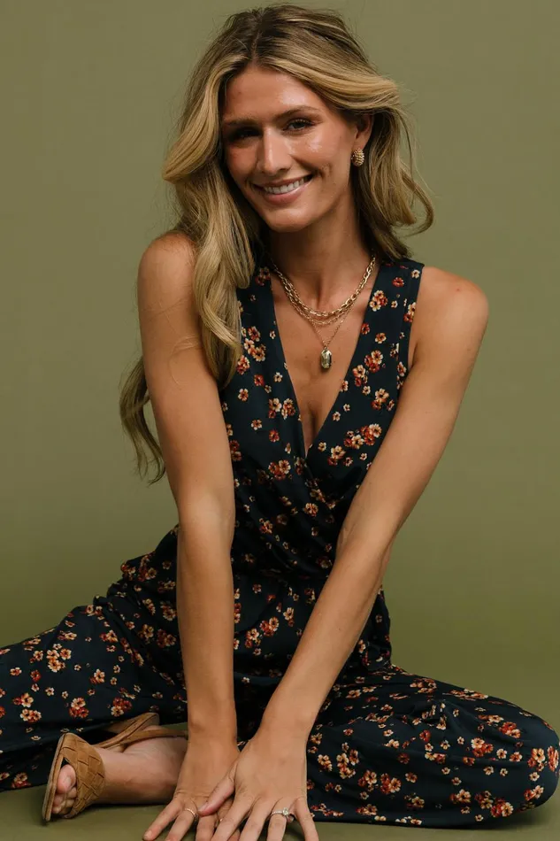 Baltic Born Jumpsuits and Rompers Ashlyn Jumpsuit Navy Floral 8211 Women Baltic Born Jumpsuits and Rompers Ashlyn Jumpsuit Navy Floral 8211 Women