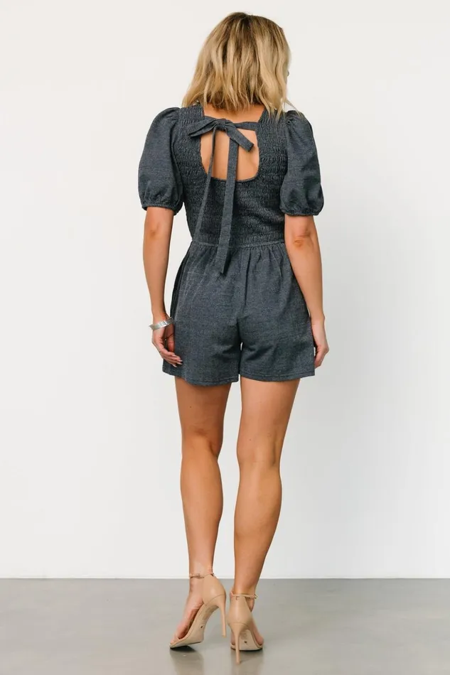 Baltic Born Jumpsuits and Rompers Beaumont Romper Dark Heather Blue 8211 Women Baltic Born Jumpsuits and Rompers Beaumont Romper Dark Heather Blue 8211 Women