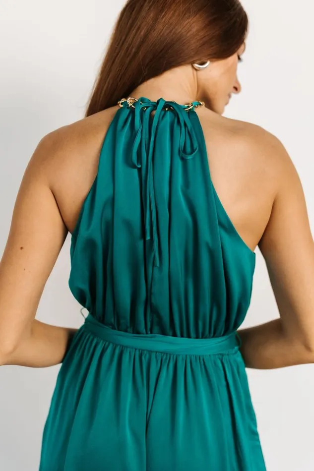 Baltic Born Jumpsuits and Rompers Blaire Satin Jumpsuit Jewel Green 8211 Women Baltic Born Jumpsuits and Rompers Blaire Satin Jumpsuit Jewel Green 8211 Women