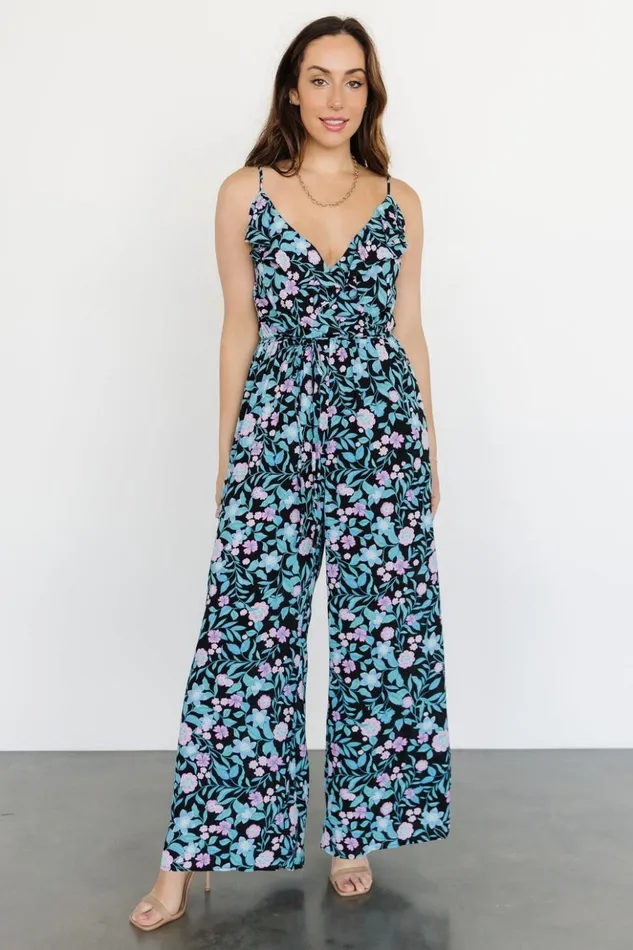 Baltic Born Jumpsuits and Rompers Brianna Tank Jumpsuit Black Multi 8211 Women Baltic Born Jumpsuits and Rompers Brianna Tank Jumpsuit Black Multi 8211 Women
